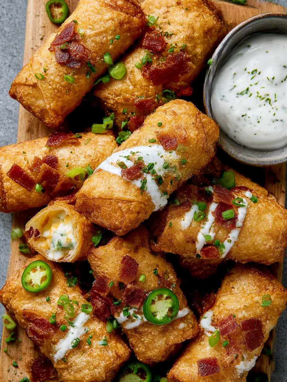Crispy Jalapeno Popper Egg Rolls.