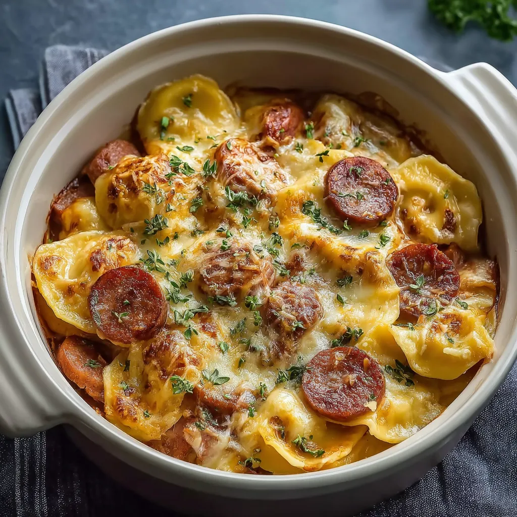 Slow Cooker Pierogi and Kielbasa Casserole