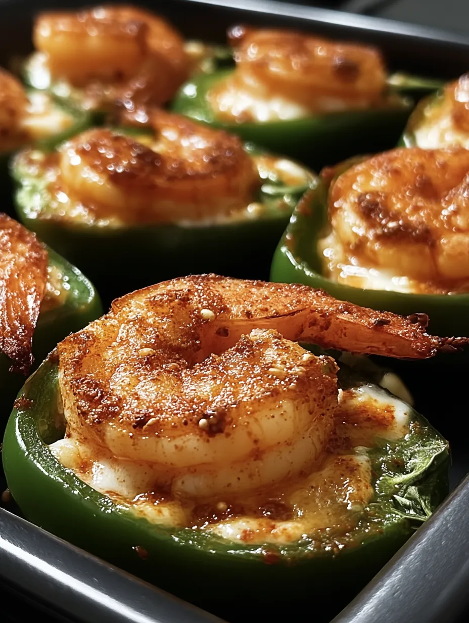Fiery Cajun Shrimp Stuffed Jalapeños Snack.