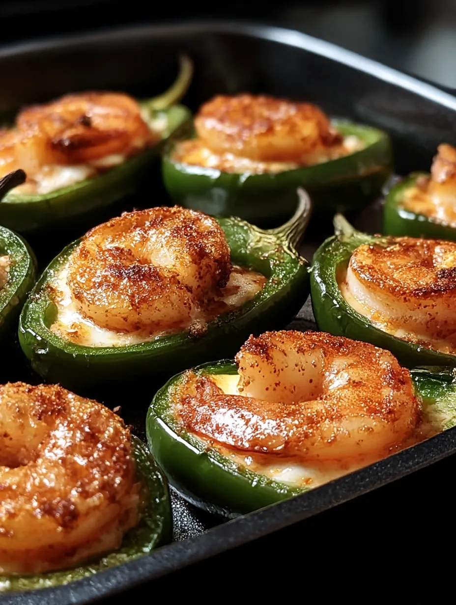 Simple Fiery Cajun Shrimp Stuffed Jalapeños Appetizer.