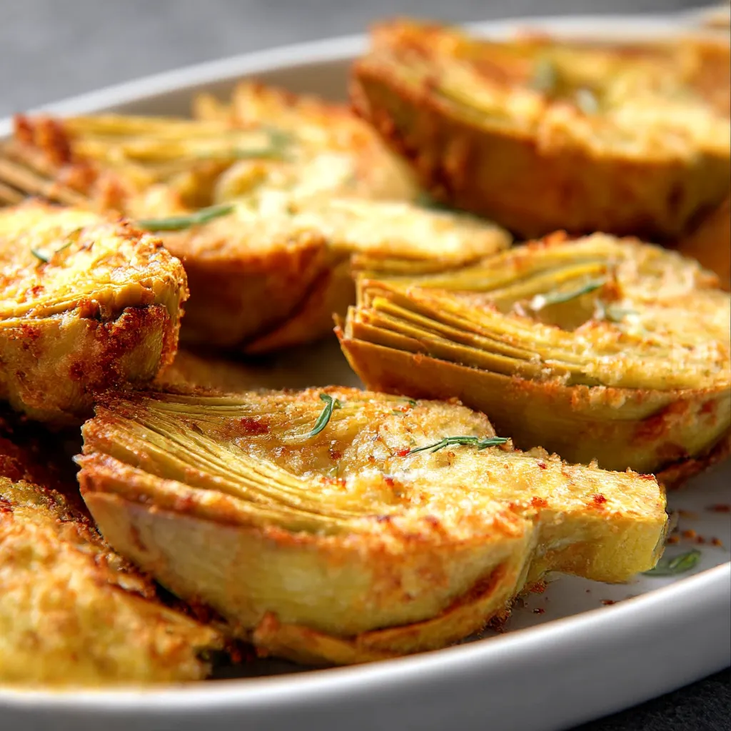 Crispy Artichoke Bites With Garlic Parmesan