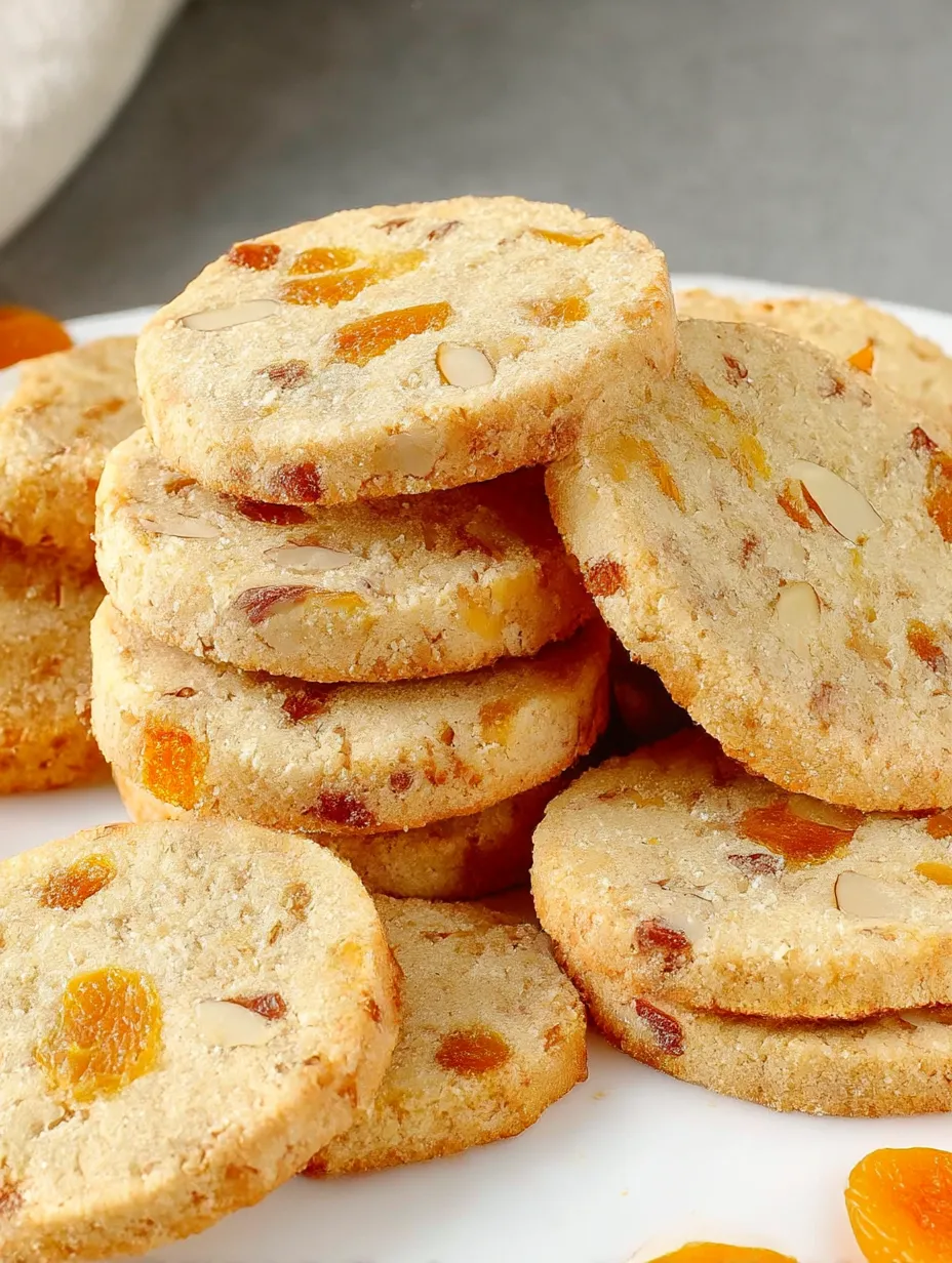 Shortbread packed with apricot and almond.