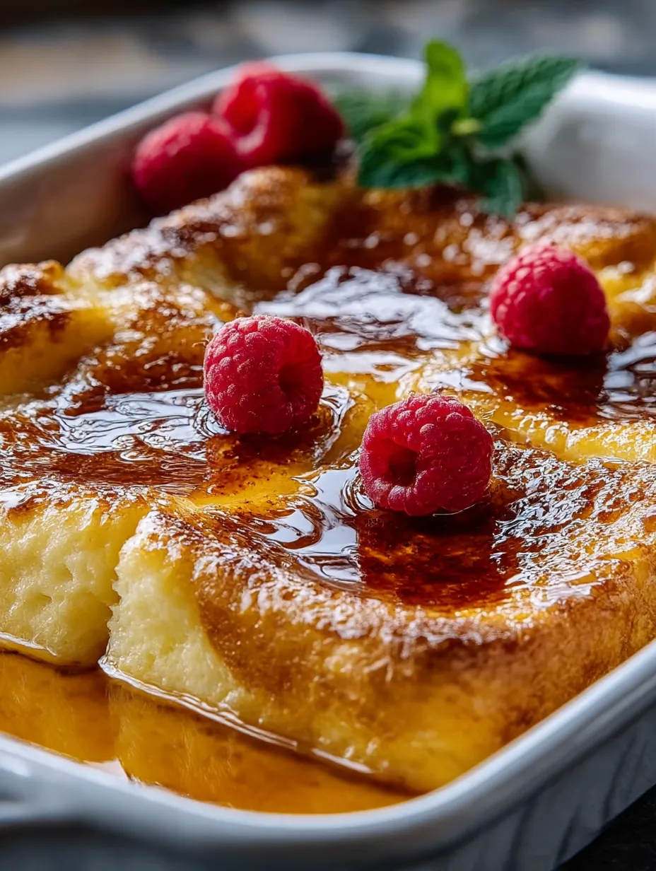 Crème Brûlée French Toast Casserole on a plate.