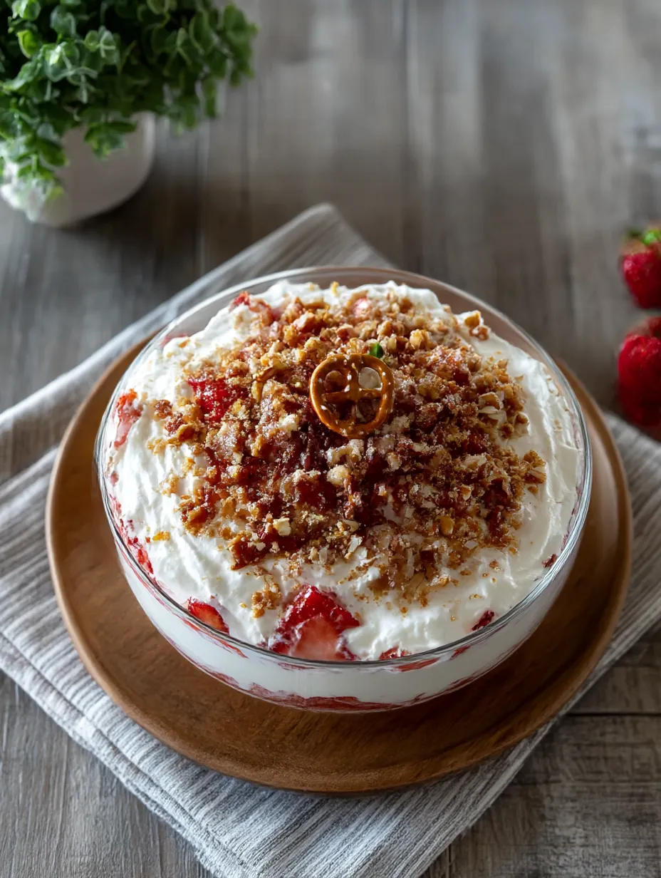 Sweet Strawberry Crack Salad in a dish.