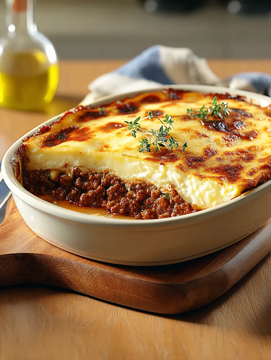 Outrageously Delicious Greek Moussaka pan fresh out the oven.