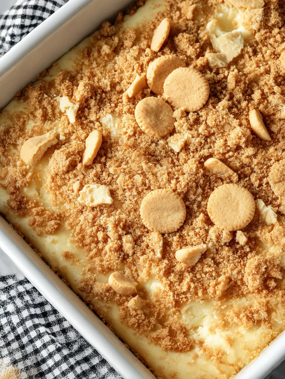 Banana Pudding Brownies closeup.