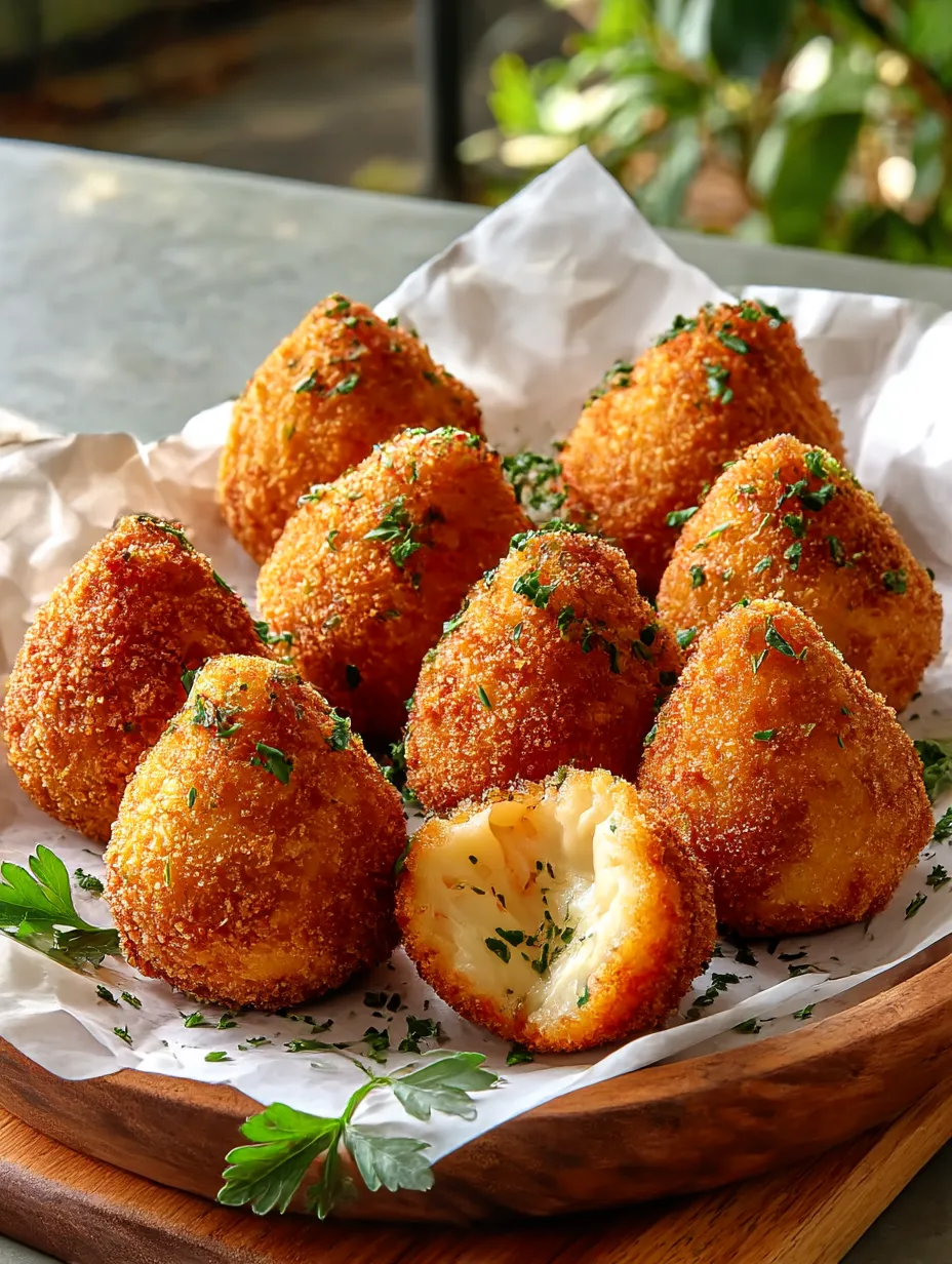 A plate with freshly fried Brazilian chicken croquettes.