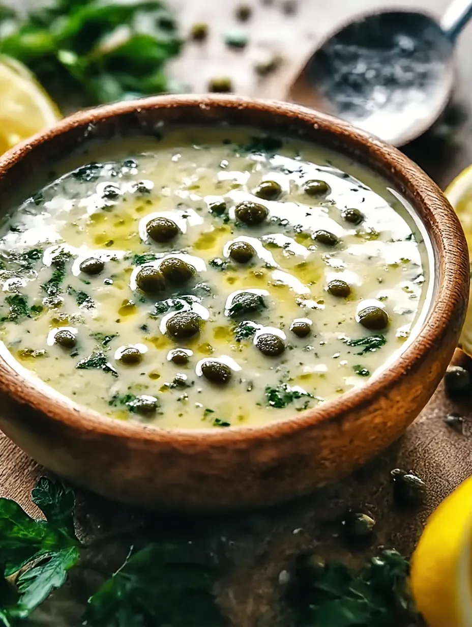 Super simple lemon caper sauce.