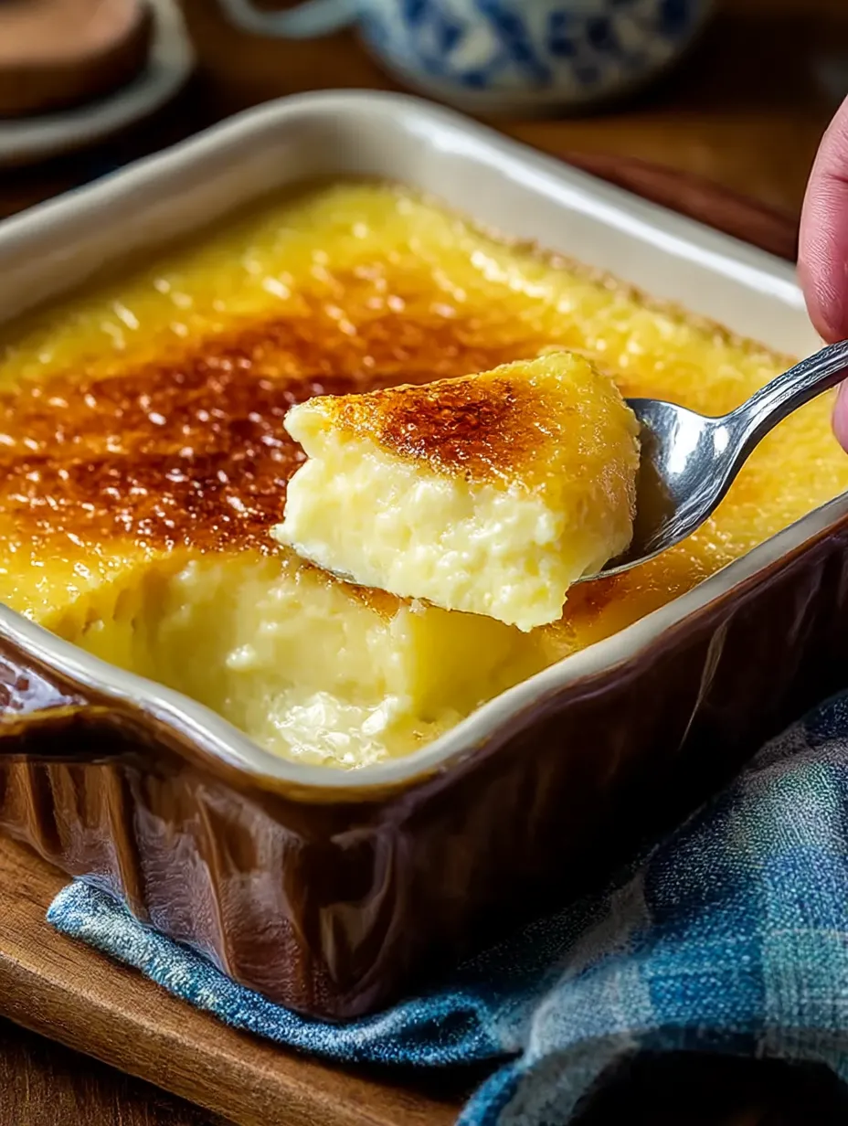 Amish Baked Custard finished and served.