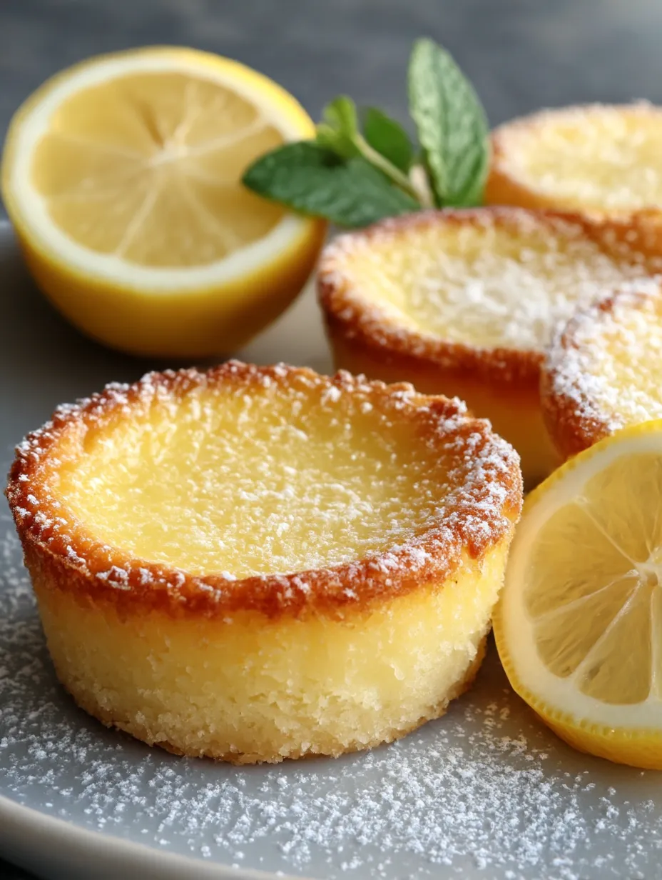 Baby Lemon Impossible Pies finished treat.