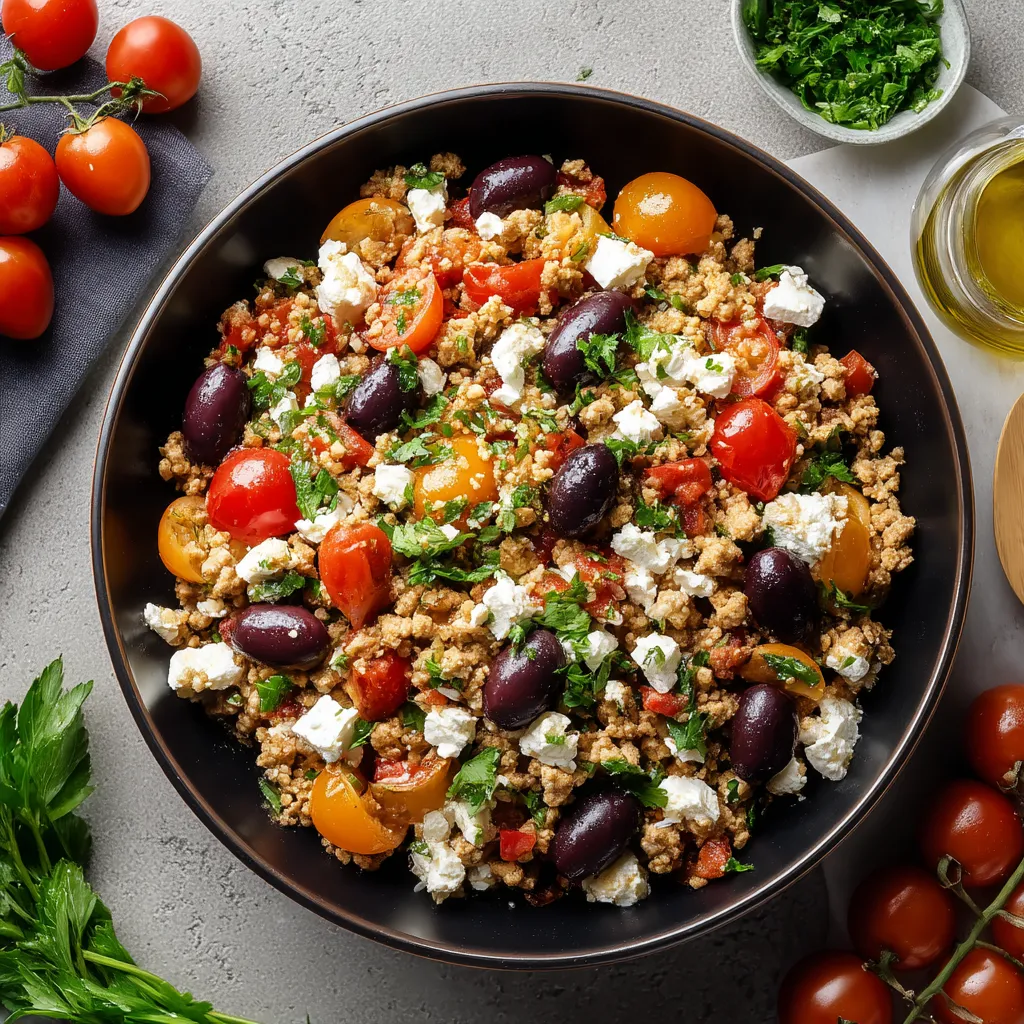 Effortless Chicken Skillet loaded with Olives and Feta