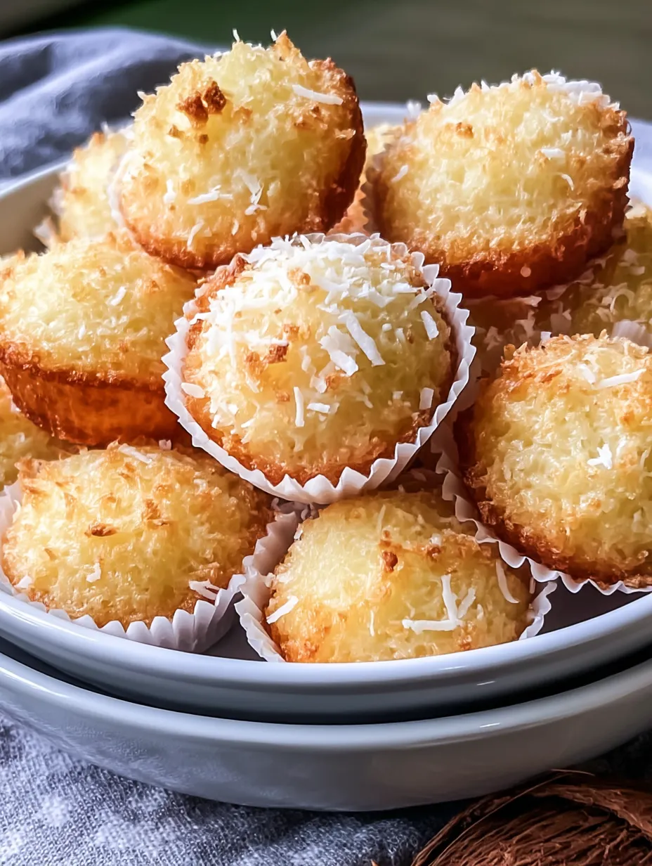 A bowl filled with muffins coated in coconut shreds.