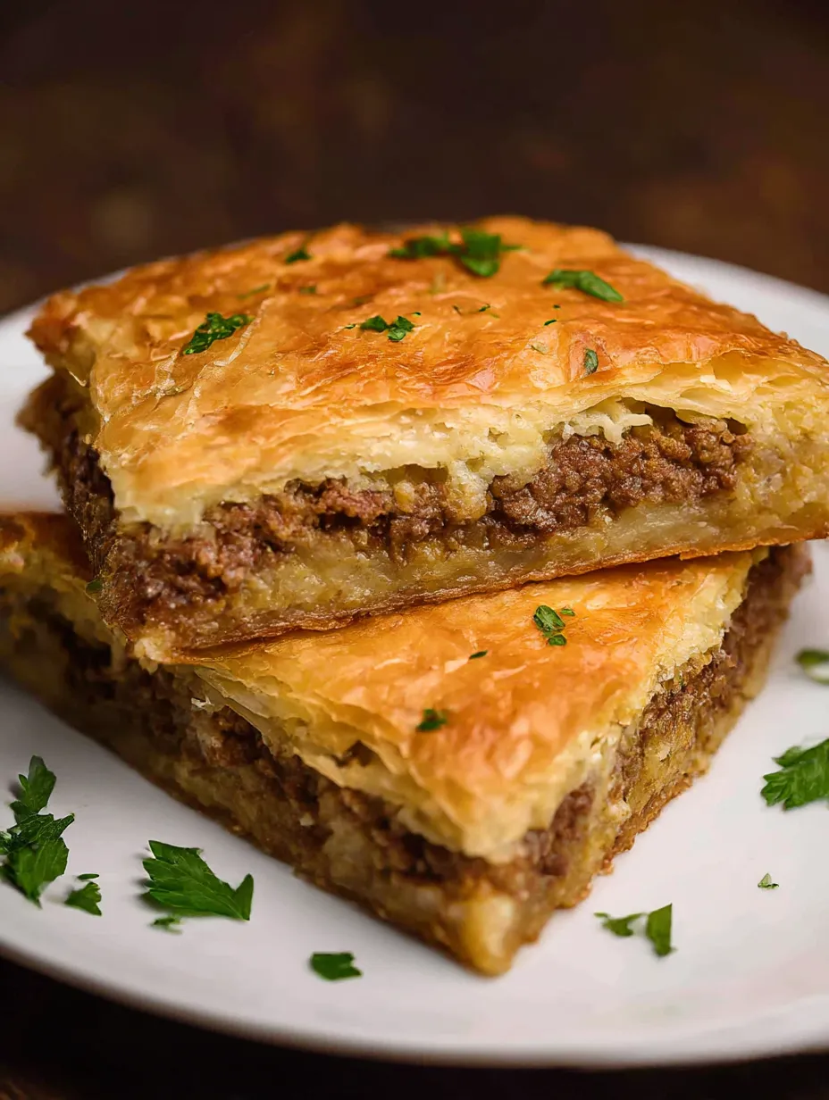 Greek Phyllo Meat Pie.