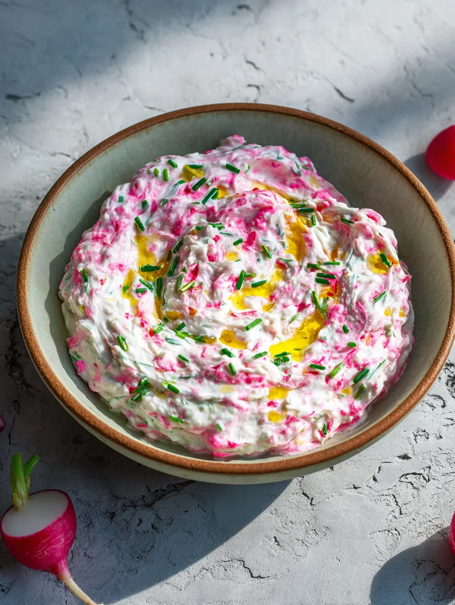 Casual Pink Radish Tzatziki.