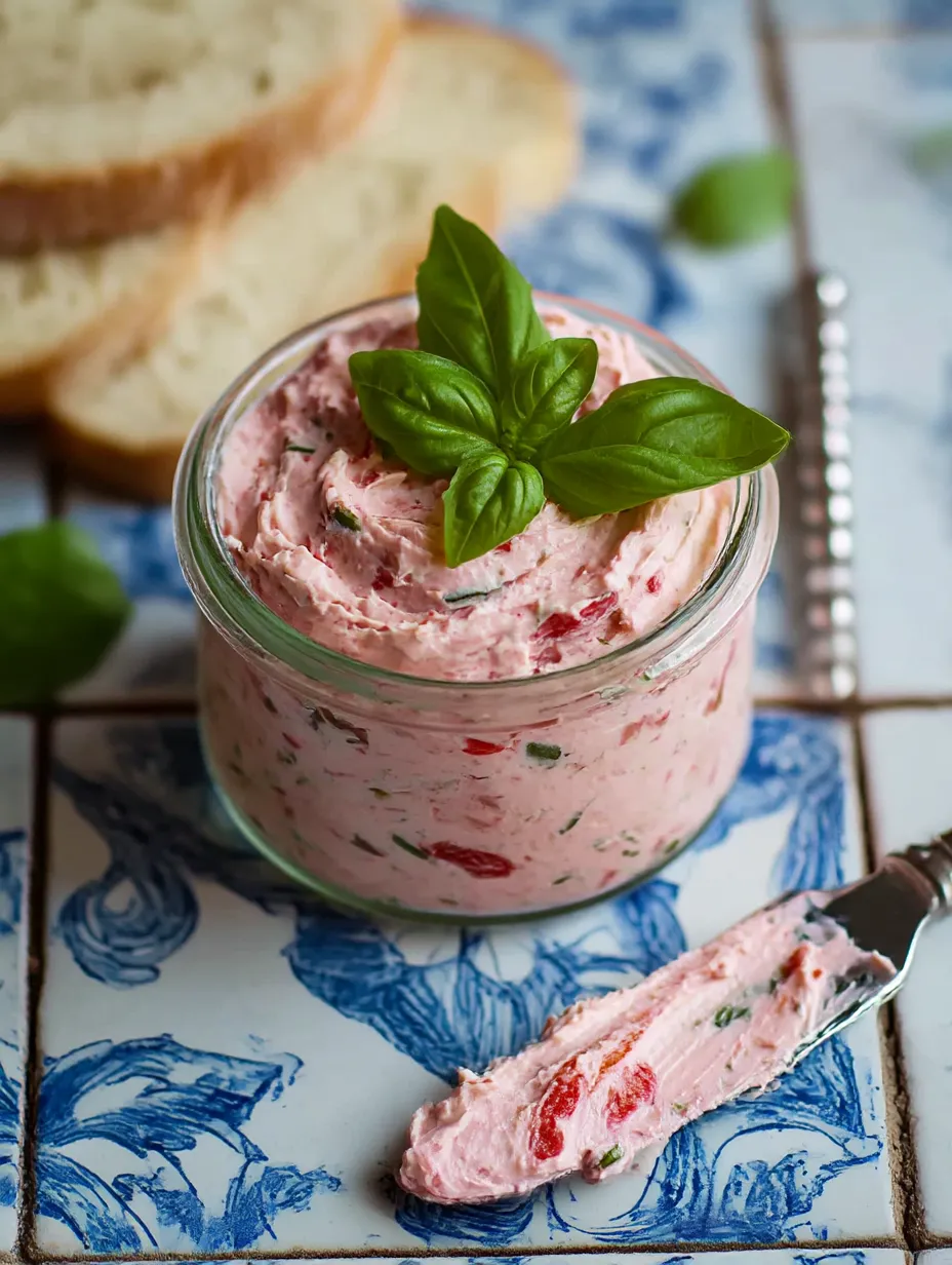 Simple Strawberry Basil Whipped Butter.