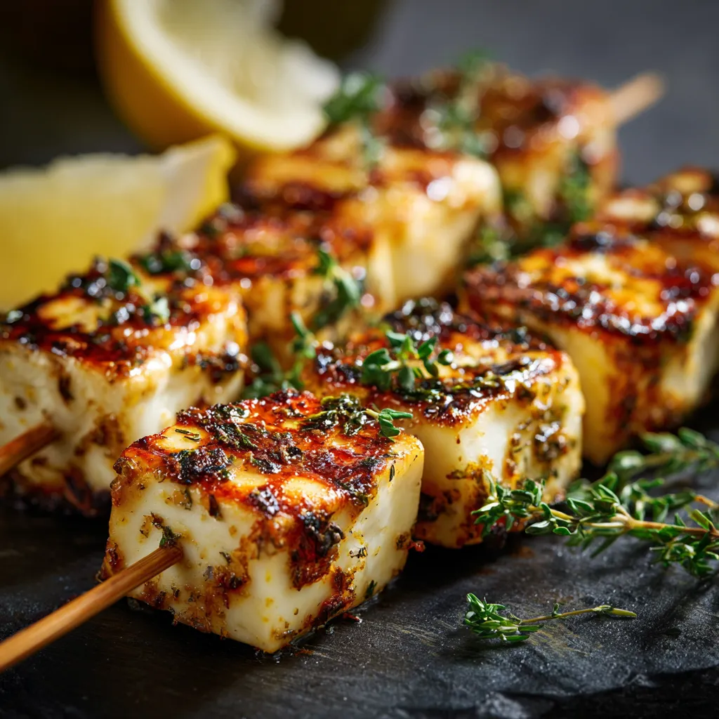 Effortless Grilled Halloumi Lemon Thyme
