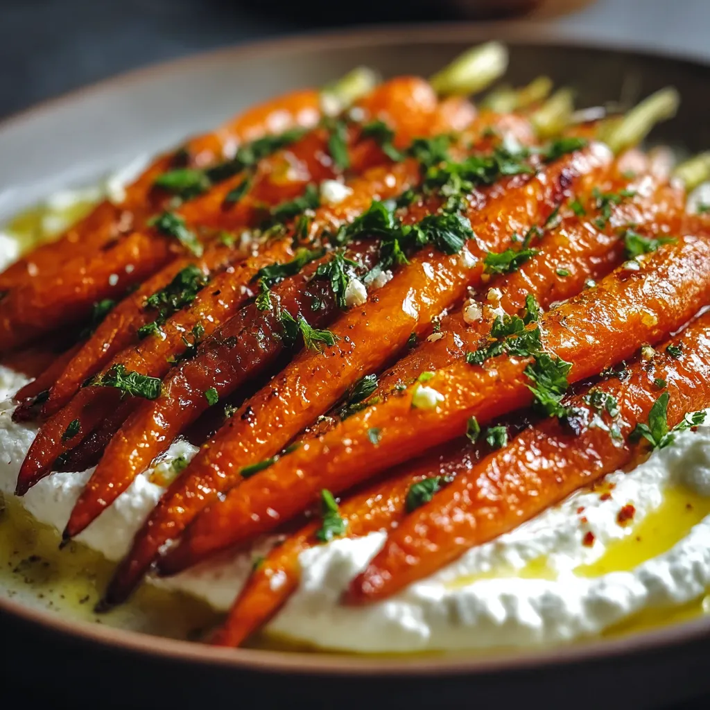 Carrots Topped With Ricotta And Hot Honey