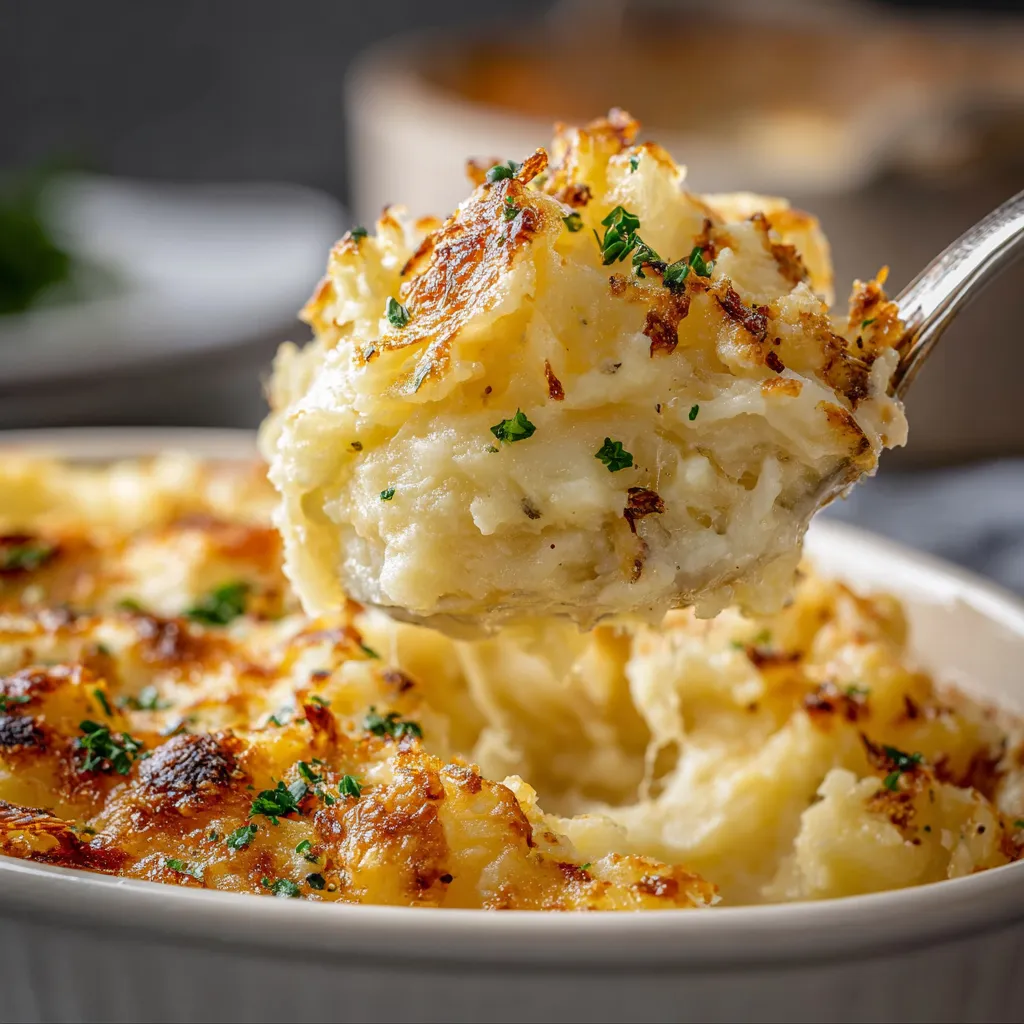 Potatoes Romanoff Cheesy Bake