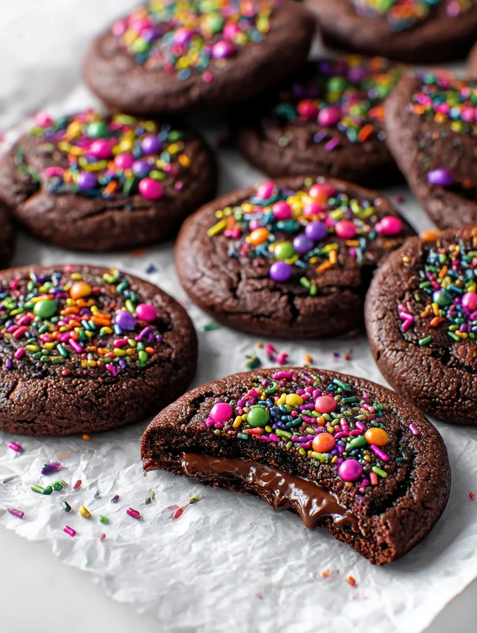 Chocolate Ganache Brownie Cookies.