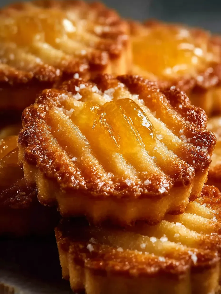 Tray stacked high with salted French-style butter cookies.