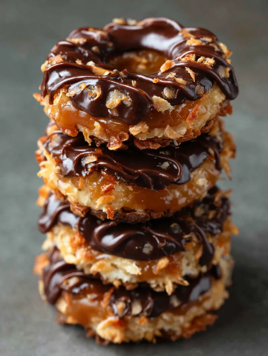 Simple steps for homemade Samoas.