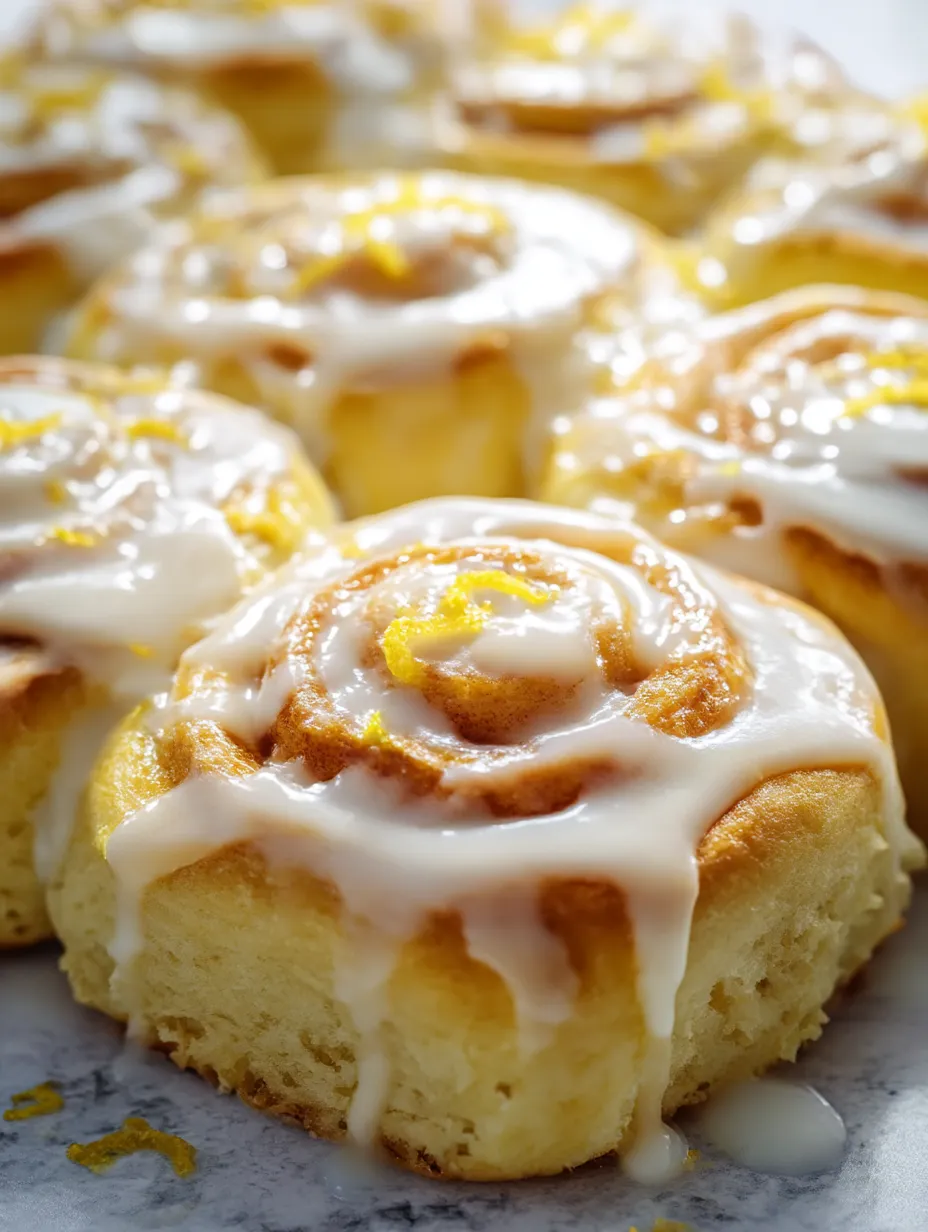 A plate loaded with lemon-iced buns.