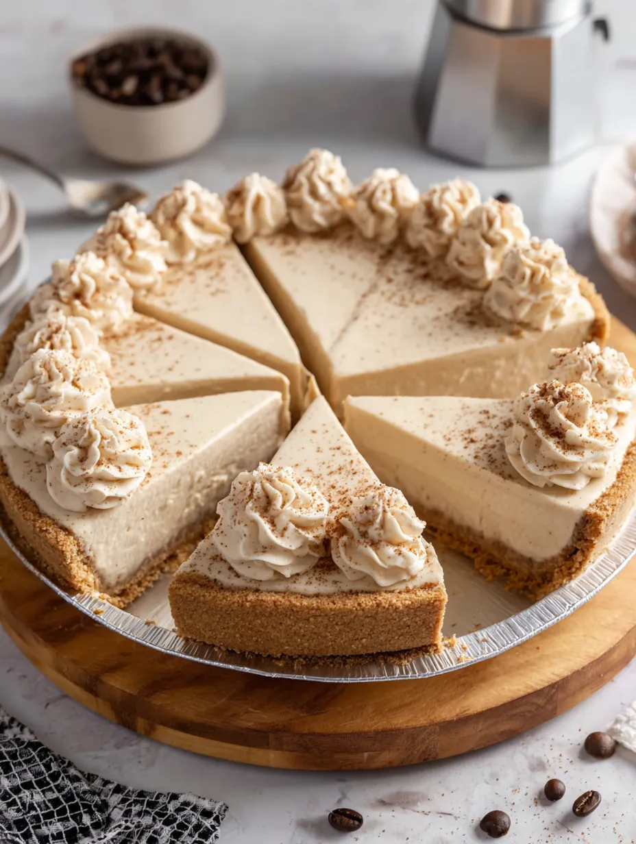 A cheesecake slice topped with whipped cream on a plate.