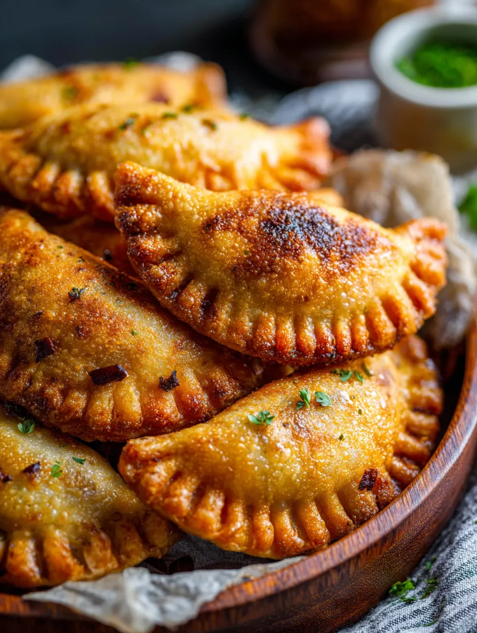 Plateful of Spicy Beef Empanadas.