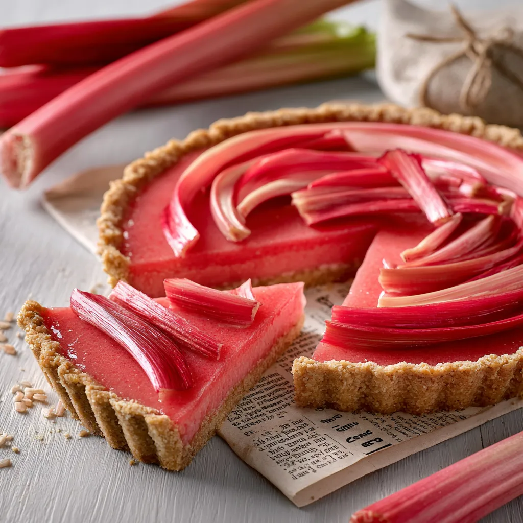Rhubarb Tart Shortbread Crust