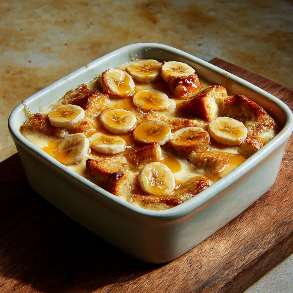 Banana Croissant French Toast Bake