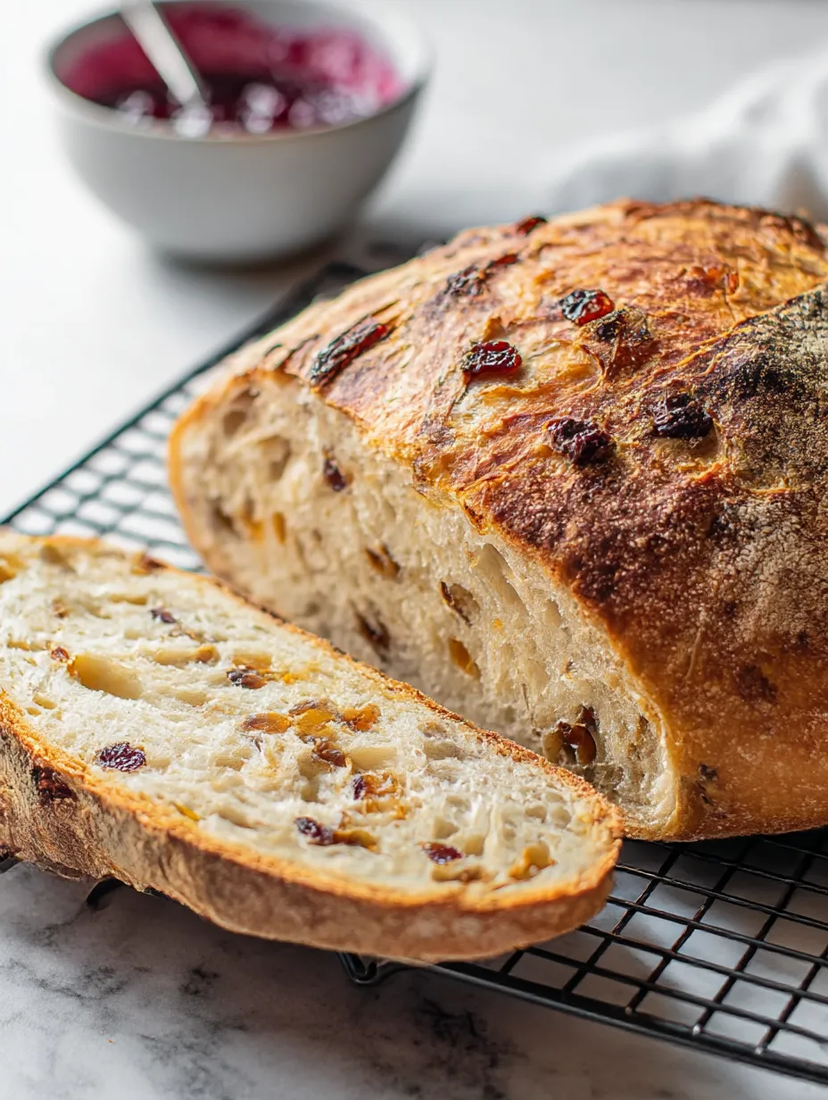 Bread loaf with a slice missing.