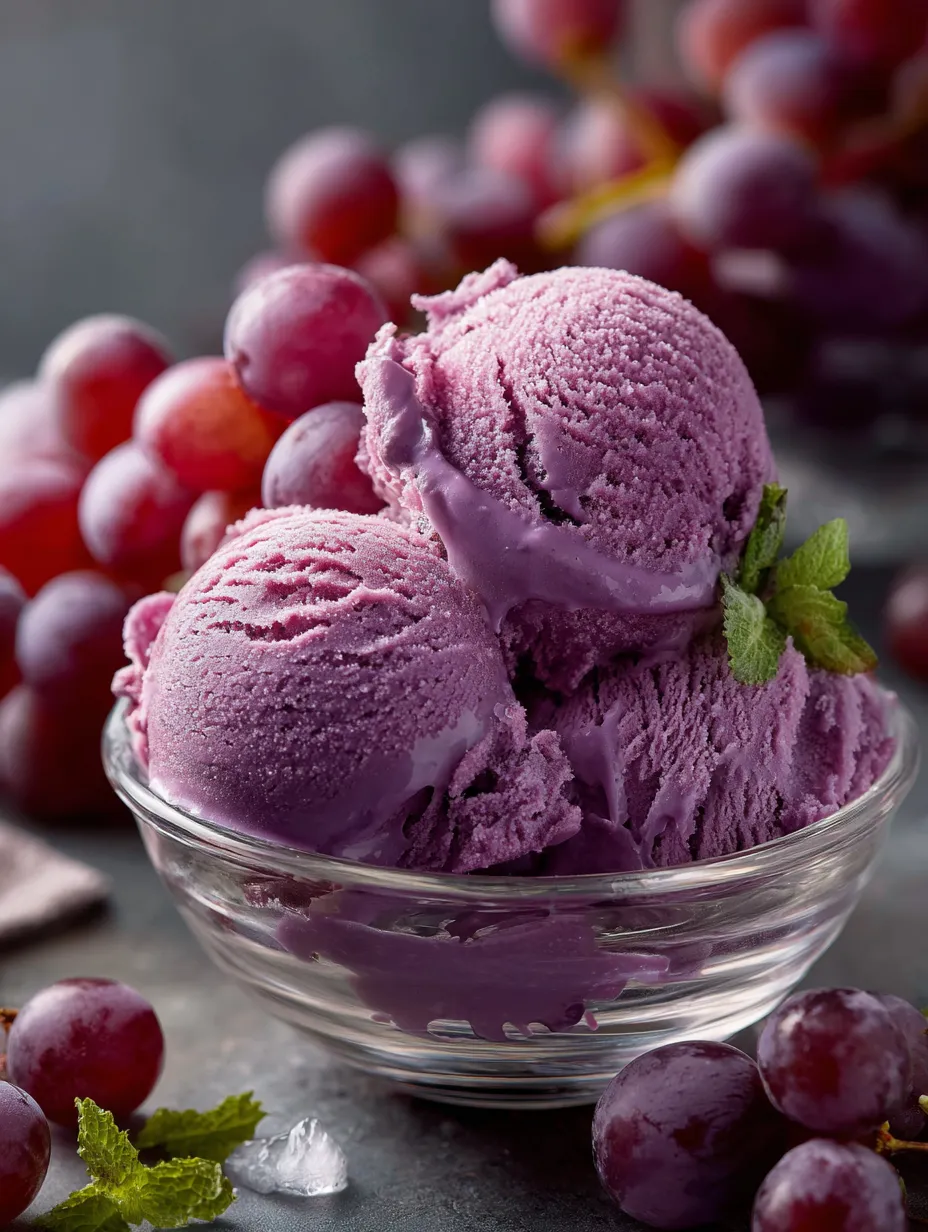No-fuss Grape Juice Ice Cream.