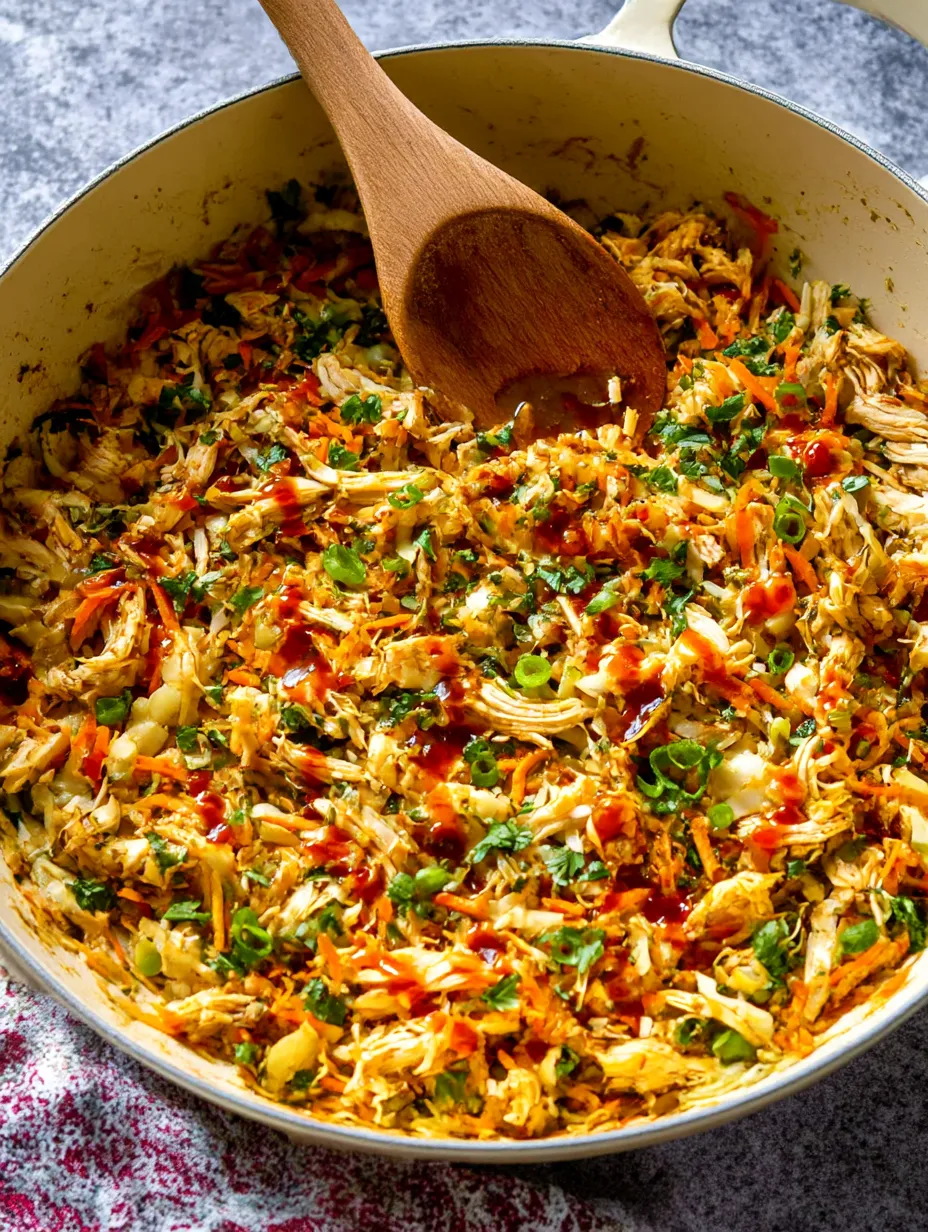 A bowl with Chicken and Cabbage Stir Fry.