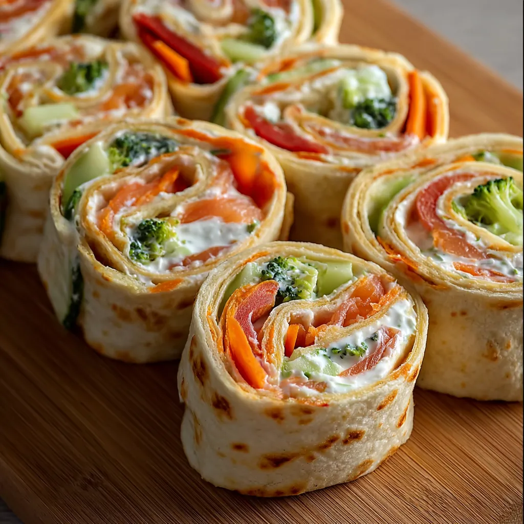 Fresh Vegetable Tortilla Roll Ups