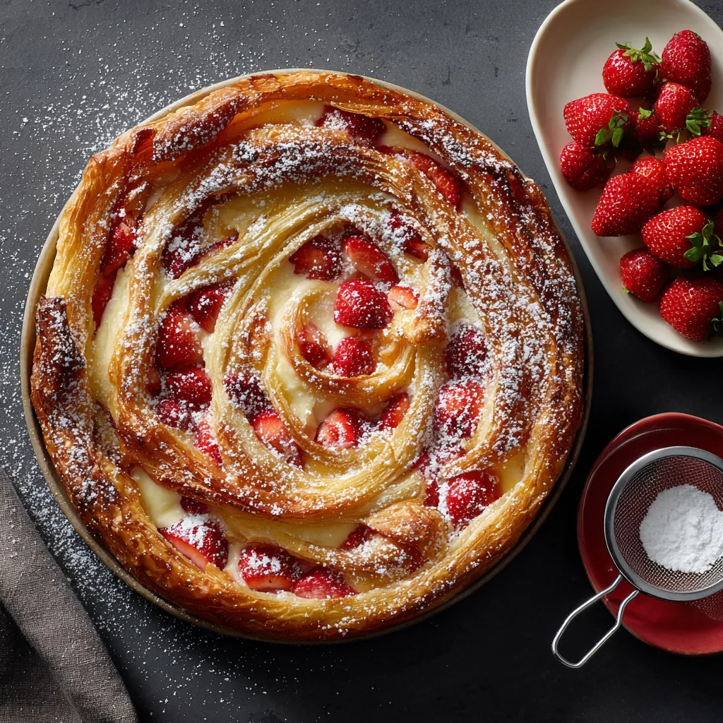 Strawberry Fillo Crinkle Cheesecake