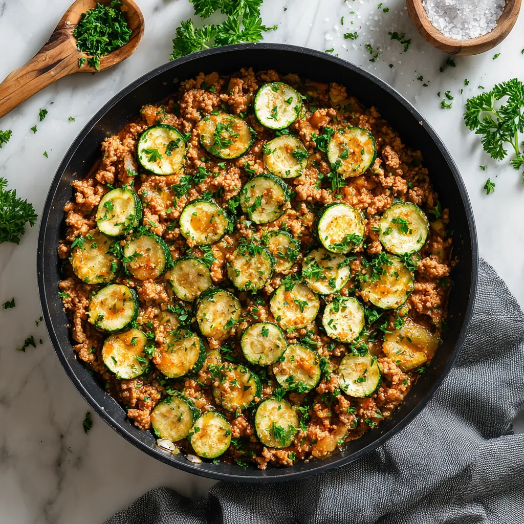 Ground Turkey and Zucchini Skillet
