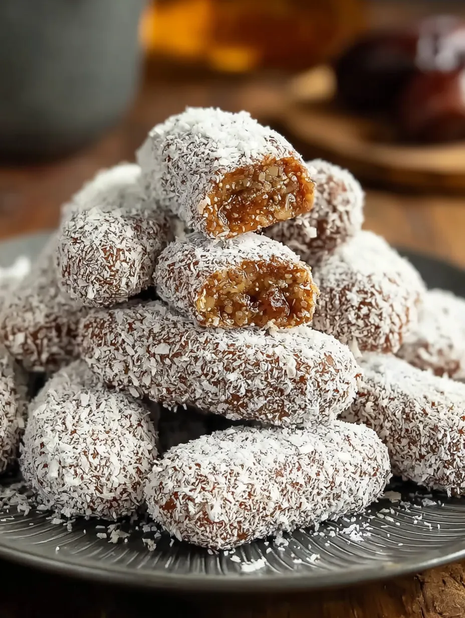 A stack of Date Rolls.
