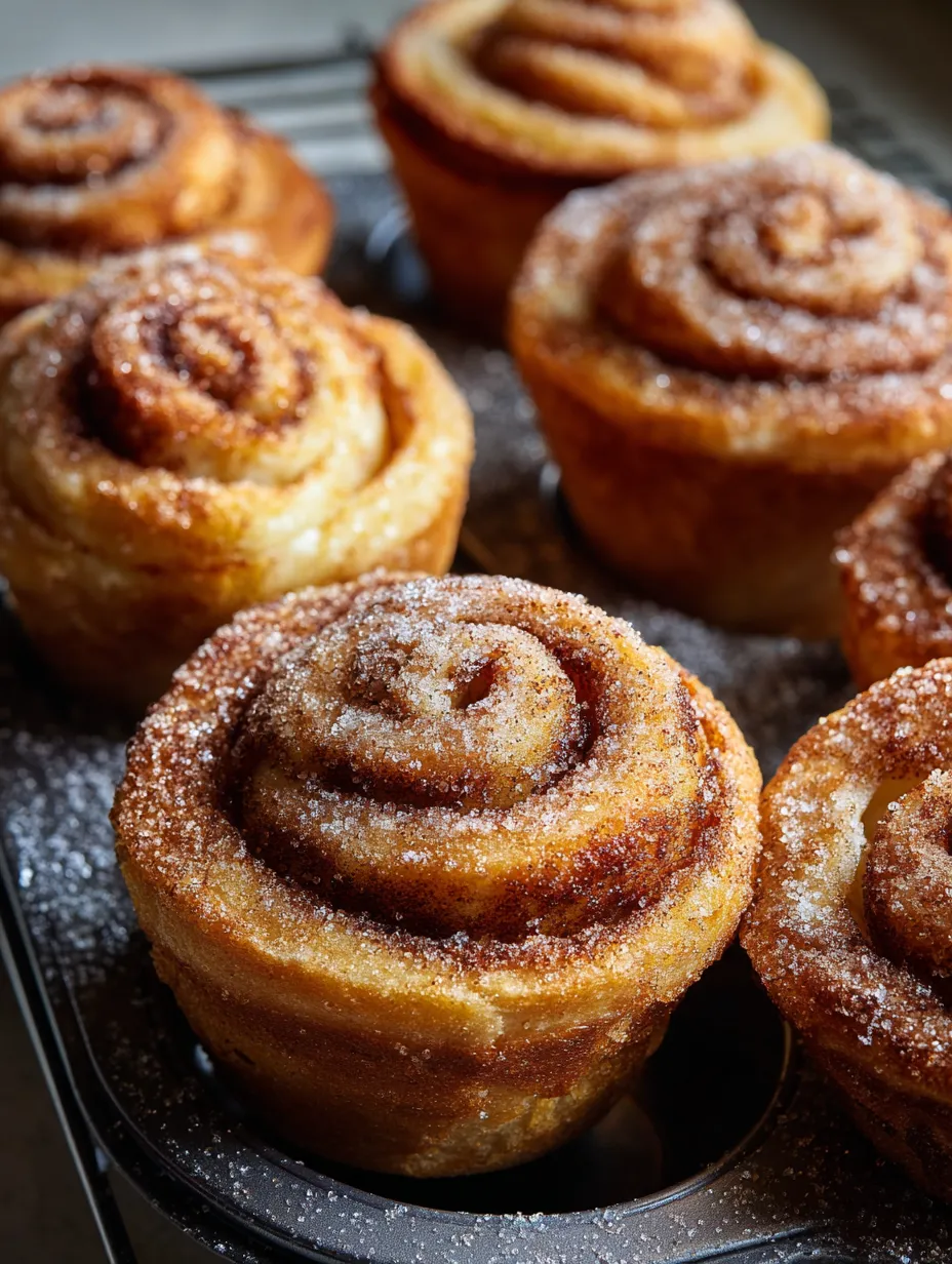 A plate of Cinnamon Sugar Cruffins.
