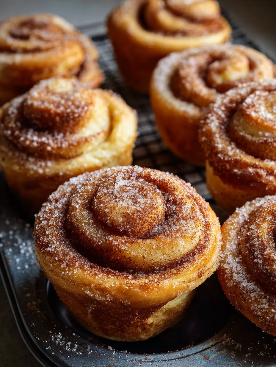 A tray of Cinnamon Sugar Cruffins.