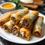 Philly Cheese Steak Egg Rolls Recipe