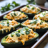 Chicken and Cheese Stuffed Poblano Peppers