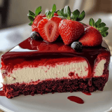 Red Velvet Strawberry Cheesecake