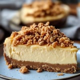 Creamy Butterscotch Cheesecake with a Buttery Crumble