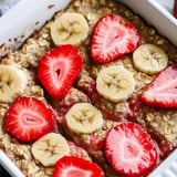 Protein Strawberry Banana Baked Oatmeal Recipe