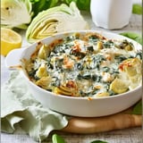 Chicken Bake with Spinach and Artichokes