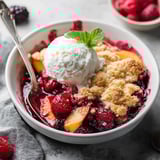 Golden Peach and Raspberry Delight