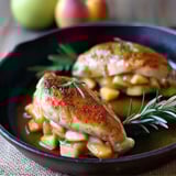 Brie Apple Stuffed Chicken with Sweet Maple Glaze