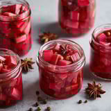 Effortless Pickled Rhubarb
