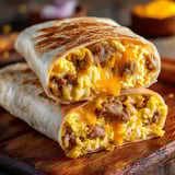 Cheesy Sausage and Egg Wraps