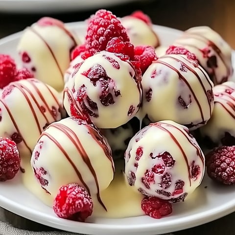 White Chocolate Raspberry Cheesecake Balls